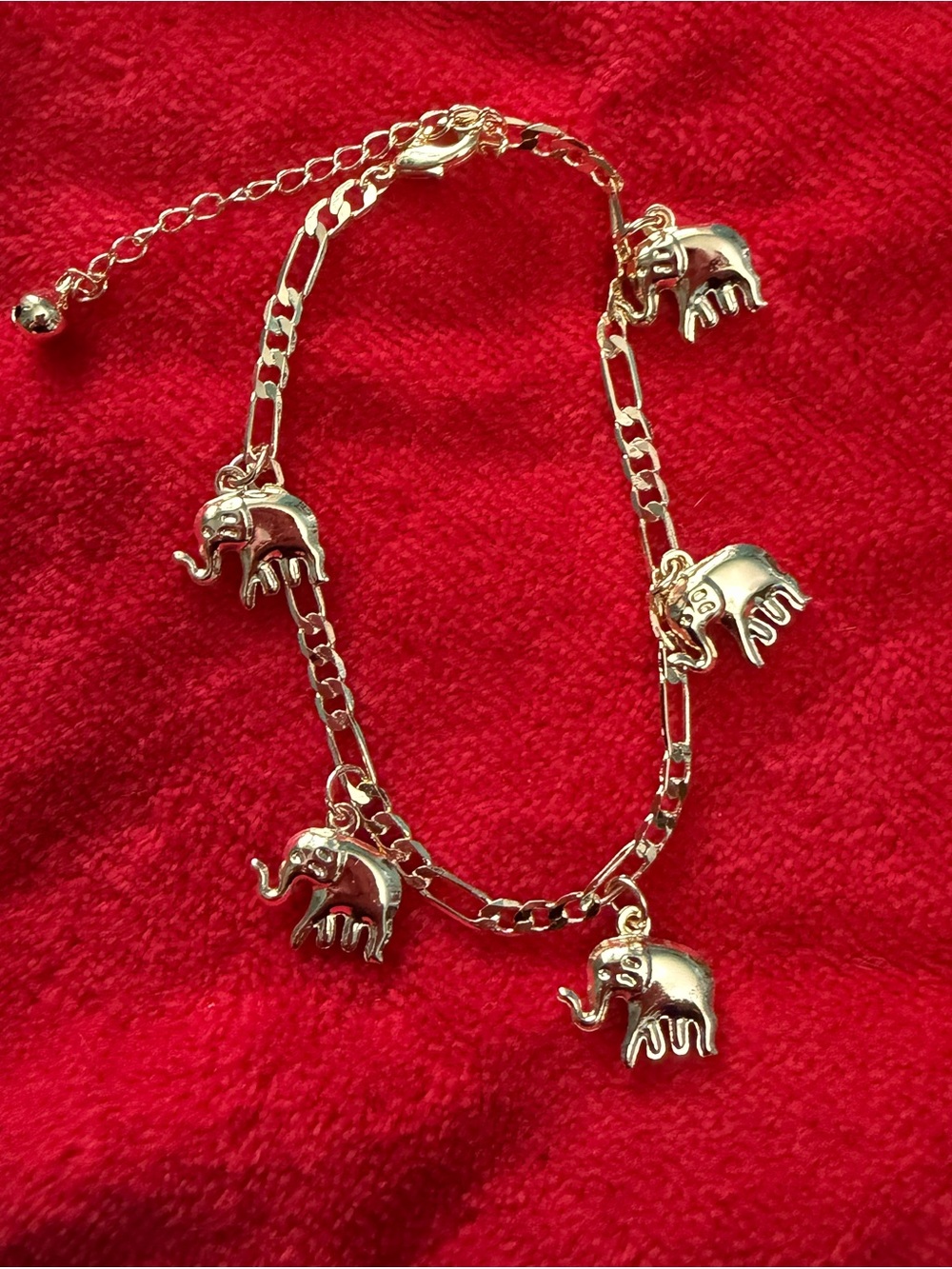 Gold Elephant Charm Anklet - Women Jewelry (gold color-costume jewelry)